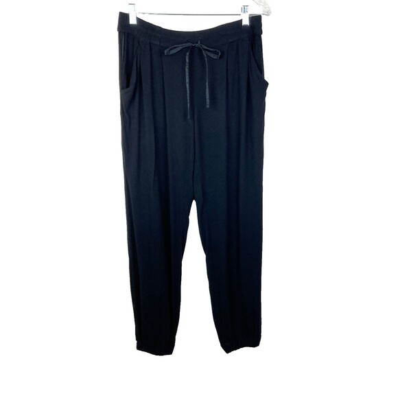 Aritzia Talula Jogger Pant Women's Size L Black Tapered Lightweight Drawstring - Picture 1 of 8